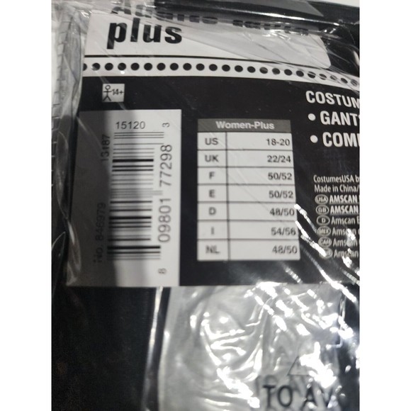 Skeleton Costume Adult Female Bodysuit Halloween Fancy Dress Plus 18-20 - Picture 7 of 7